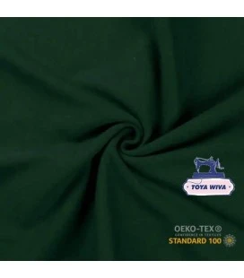 flaskegrøn rundstrikket rib mørk grøn bomuldsrib til kanter