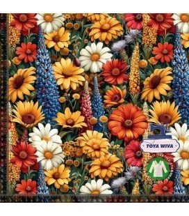 EFTERÅRS BLOMSTERMIX BOMULDSJERSEY