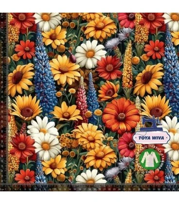 EFTERÅRS BLOMSTERMIX BOMULDSJERSEY