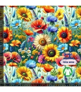 SOMMERMIX AF BLOMSTER BAMBUSJERSEY