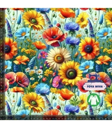 SOMMERMIX AF BLOMSTER BAMBUSJERSEY