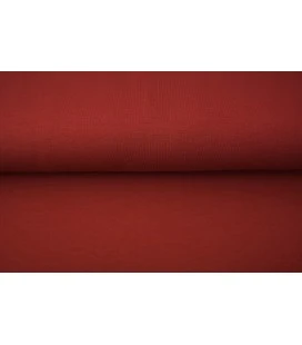 stenrød rundstrikket rib mørk rød bomuldsrib til kanter