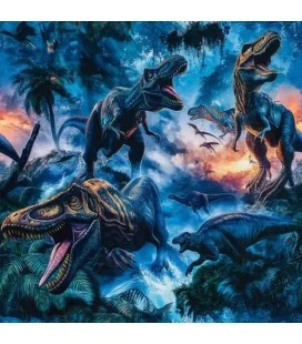 DINOSAURUSSER FRENCH TERRY BØRSTET BAGSIDE