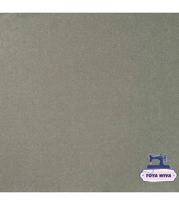 khaki rib med sølv lurex glimmer rib til kanter