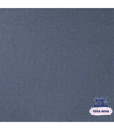 denim blå rib med sølv lurex glimmer rib til kanter