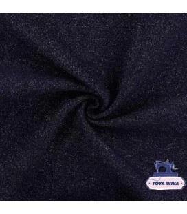 sort rib med sølv lurex glimmer rib til kanter