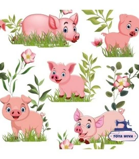 SØDE GRISE PÅ HVID BAGGRUND 