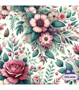 PETROL BLOMSTRET BOMULDSJERSEY