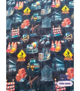 ARBEJDENDE BILER PÅ SORT BAGGRUND