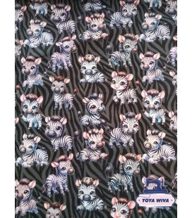 ZEBRA PÅ SORT BAGGRUND ISOLI