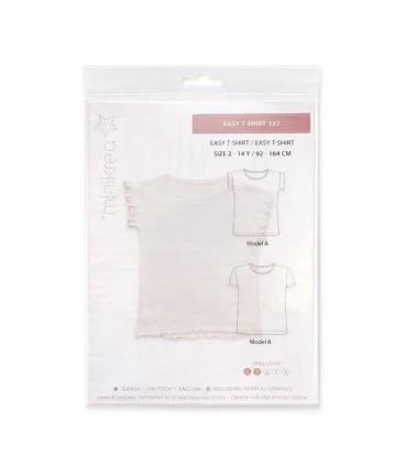 Minikrea 122 - Easy T-shirt - 2-14 år (92-164 cm) - Symønster