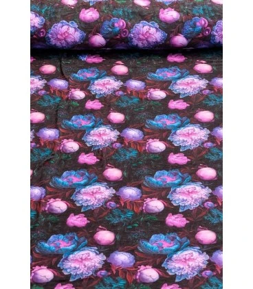 bomuldsjersey med blomster