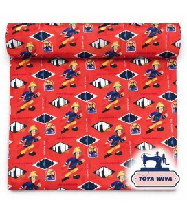 Brandmand Sam bomuldsjersey stof