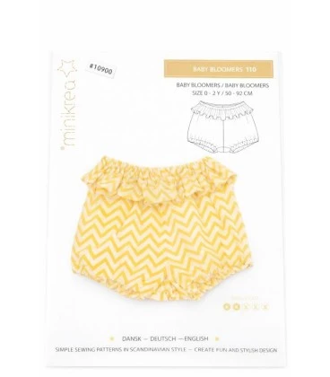 MiniKrea 110 baby bloomers symønster