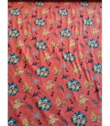 Bomuldsjersey Disney Simba licensstof