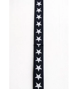 navy undertoejselastik med hvide stjerner 40mm elastik