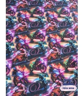 Bomuldsjersey – Seje motorcykler i neon