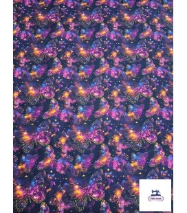 Bomuldsjersey – Magiske sommerfugle