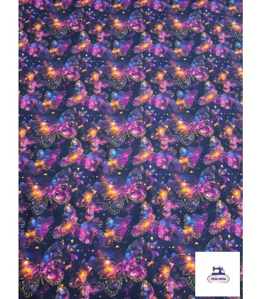 Bomuldsjersey – Magiske sommerfugle